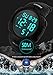 Huangtaii Military Mens 5ATM Dive Waterproof Digital LED Fashion Big Number Sport Watches with EL Backlight #Kdyl-31