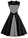 Tina Silvergray 1950s Polka Dots Patchwork Sleeveless Swing Dress