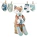Baby Aspen Plush Gift Set for Baby, Mr. Fox in Socks Knit, Orange/Multi