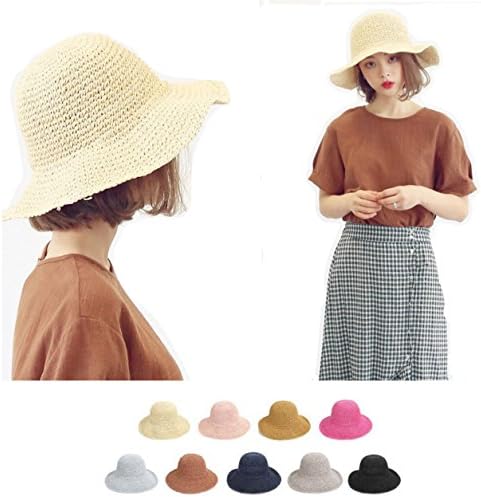 Sassy Pippi 【Korean Style】 Straw Hat Bucket Hat/Straw Panama Hat/Panama Cap/Straw Fedora Hat