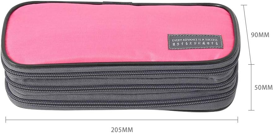 Pencil Case, Big Capacity Pen Marker Holder Pouch Box Makeup Bag, Large Storage Stationery Organizer School College Office for Teens Girls Adults Student (White) - Image 3