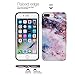 J.west Compatible with iPhone 8 Plus Case, Marble Design Bumper Slim TPU Soft Rubber Silicone Cover Anti-Scratch Thin Back Protective Phone Case for 7 Plus/8 Plus Pink
