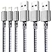 Lightning Cable,Atizzy 3 PACK 6 FT Nylon Braided Charging Cable Cord Lightning to USB Cable Charger Compatible with iPhone X/8/7/6S/6/Plus/5 SE/5S/5C/5/iPad/iPod and More(Black)