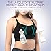 Breast Pump Bra, Momcozy Velcro Hands Free Pumping & Nursing Bra(Large)
