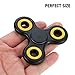 PROSPIN Black Tri-Spinner with 3 Yellow Ceramic Bearing Spinner Fidget Toy ADHD EDC Stress Reducer Focus Toy for Hand Killing Time Non-3D printed