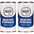 SoftSheen-Carson Magic Razorless Shaving for Men, Regular Strength Shaving Powder, for Normal Beards, formulated for Black Men, Depilatory, Helps Stop Razor Bumps, 5 oz (Pack of 2)