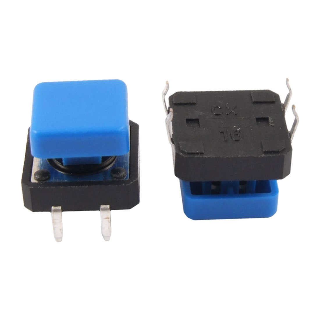 Sourcingmap 10 Pcs PCB Momentary Push Button Switch 12x12x9mm 4 Pin DIP w Cap