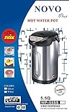 Novo Plus Hot Water Pot 3 Way Dispense 5.5 Quarts (Sliver)