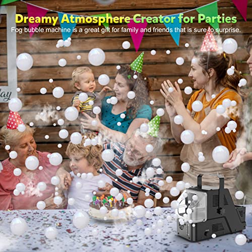 Bubble Fog Machine, 450W Bubble Fogger Machine, 5000+ White Fog Bubbles