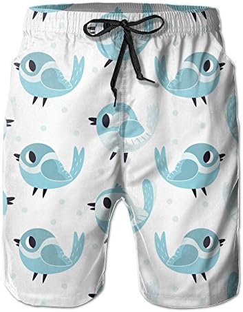 Painting Birds Quickly Drying Athletic Colorful Flat Front Short Shorts