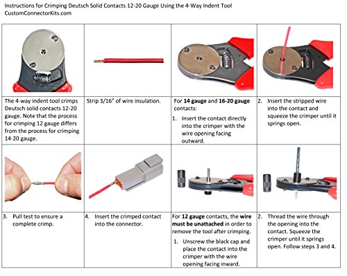 D-sub Dt Series Deutsch Crimping Tool 20-12 Awg