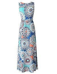 Zattcas maxi vestido cruzado envolvente sin mangas estampado estilo bohemio para dama