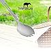 Tapirus Stainless Steel Classic Sporks Set of 4 - Save Space When Camping, Hiking or Backpacking - Heavy Duty Fire Proof Metal Tool - Long Handle, Reusable and Extra Light for Travel - with Case
