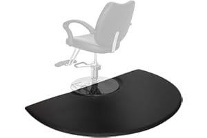 mefeir 3' x 5' - 7/8'' Thick Salon Anti Fatigue Mat for Hair Stylist, Semi Circle Comfort Barber Shop Beauty Spa Floor Mats Under Styling Chair