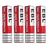 EBL 18650 Battery Lithium-ion 3000mAh 3.7V Low Self Discharge Rechargeable Batteries, 4 Counts