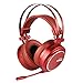 AUKEY Gaming Headset with Noise Isolating & Volume Control, USB Headset with Virtual 7.1-Channel Surround Sound and RGB Light for PC / PS4 (Red)thumb 1
