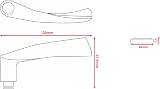 Designer Levers Marvel Lever on Rose Door Handle Polished Chrome Pair view 4