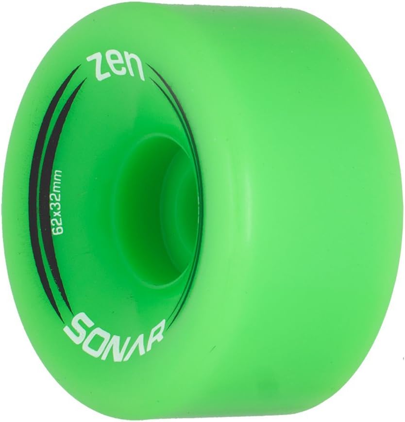 Sonar Wheels - Zen - Quad Roller Skate Wheels - 4 Pack of 32mm x 62mm 85A Wheels