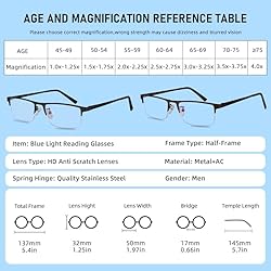 Anourney 3-Pack Reading Glasses for
