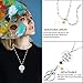 Crimmy Lanyards for Id Badges for Women Teachers, Inspirational Necklace Lanyards Key Chain Holder, Silver Stainless Steel