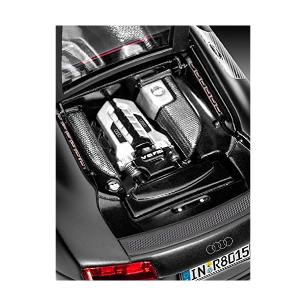 Revell Modellbausatz Auto 1:24 - Audi R8 im Maßstab 1:24, Level 4, originalgetreue Nachbildung mit vielen Details, 07057 – Bild 7