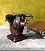 STORE INDYA Wooden Baby Elephant Eyeglass Spectacle Holder Handmade Stand For Office Desk Home Decor