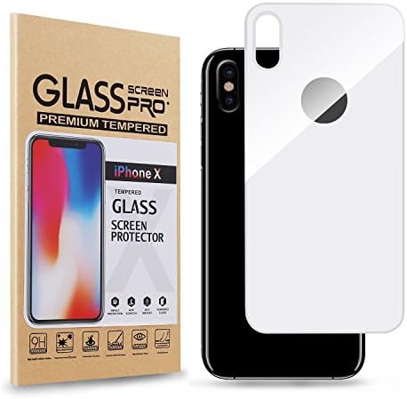 Kuaima iPhone X Back Protector, [9H Hardness] [3D Full Coverage] [Scratch Proof] [Cover Case Replacement] Tempered Glass Screen Protector Back film for Apple iPhone X / iPhone 10 (White)