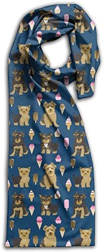 Yorkshire Terrier And Ice Cream Repeat Winter Light Scarf Print Soft Warm Towel Fashion Scarves Best Gift