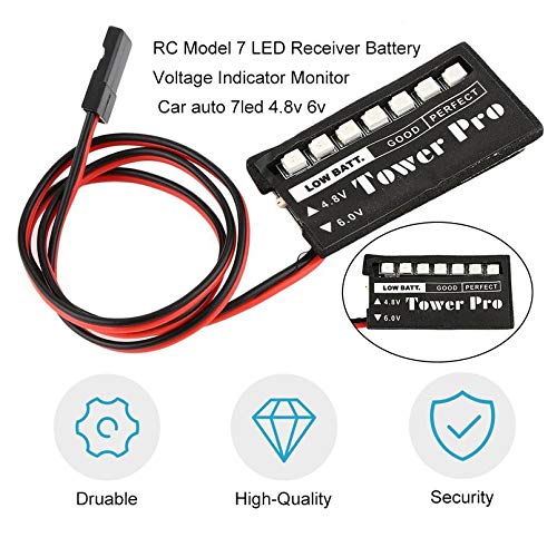 LICHIFIT Indicatore Di Tensione LED Per Batteria Ricevente RC - Per Auto, Drone, Modellismo, 4,8V/6V, Plug And Play