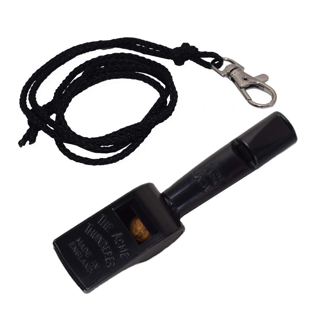 ACME Combination Whistle No. 642 | Thunderer Whistle and Single Whistle in one unit | Includes Whistle Band for Hanging (No. 211.5 + No. 560)