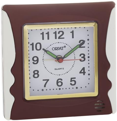 Orpat Abstract Beep Alarm Clock (Burgundy, TBB-317)