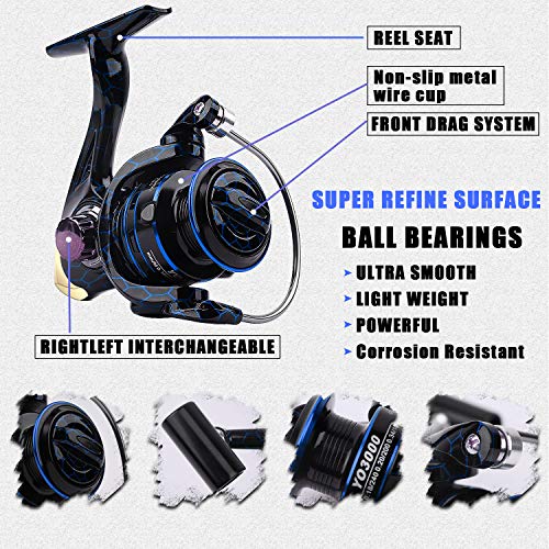 QudraKast Angelsets Angelrute mit Hochpräzise Bearbeitete Komponenten Teleskop-Angeln Stationärrolle Combo Sets mit… – Bild 5