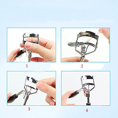 5PCS/18PCS Silicone Replacement Cushion Eyelash Curler Rubber Refills Pad Makeup Tool for Most Eyelash Curler (Black(5PCS))