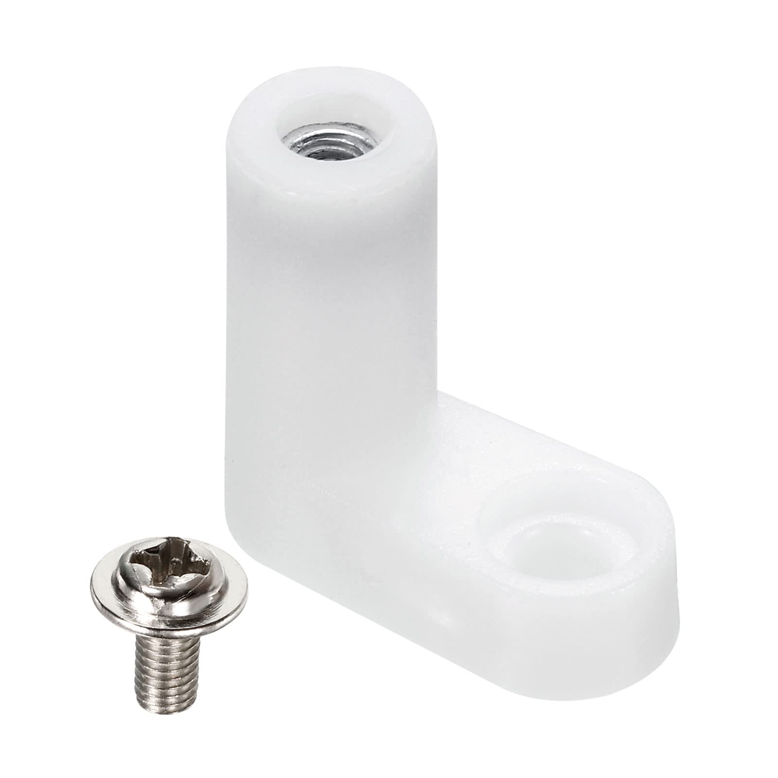 PATIKIL L Type PCB Spacer, 30 Pack PCB Insulated Board Motherboard Standoffs Plastic Foot Spacer with Mounting Screws