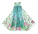 American Vogue ANNA ELSA FROZEN FEVER Girl's Birthday Dress Costume (4-5 Years, Teal)