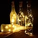 kingleder Set of 4 Warm White Solar Wine Bottle Cork Lights 10 LED Copper String Starry LED Lights for Bottle DIY, Party, Decor, Christmas, Halloween, Wedding, Accent Mood Lights(Bottle NOT Included)