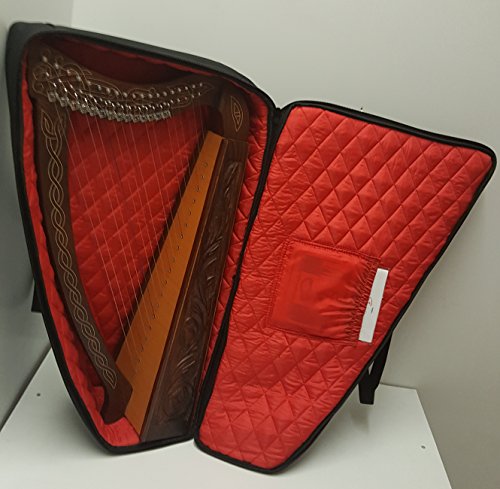 Celtic Irish Knee Harp 19 Strings with Levers Solid Wood Free Bag Strings Key