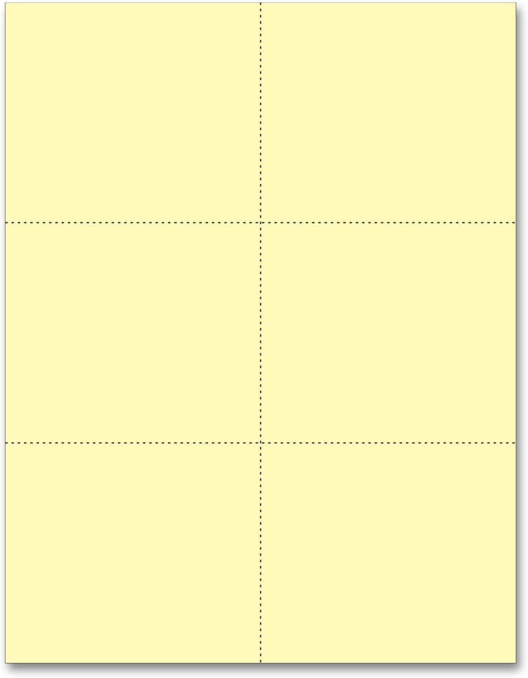 Laser Printer Blank Perforated Cards 6 up per Page, for School Registration Cards, Flower Delivery Cards, Inventory Tags, Wedding Response Cards, RSVP Cards, Trip Tickets, ETC. (300 White Cards): Office Products