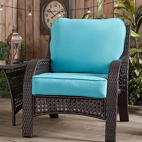 South Pine Porch Solid Teal 2Piece Deep Seat Cushion Set Pricepulse