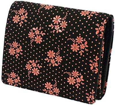 INDEN-YA 2204-51-175 Inden Wallet, Women’s Bifold Wallet, Black and Pink, Cosmos
