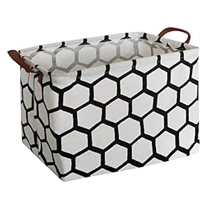 HIYAGON Rectangular Storage Box Basket Baby, Kids Pets – Fabric Collapsible Storage Bin Organizing Toys,Nursery Basket…