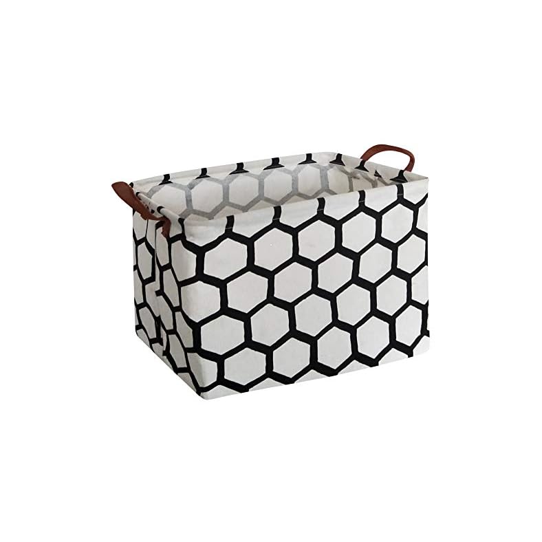 HIYAGON Rectangular Storage Box Basket Baby, Kids Pets – Fabric Collapsible Storage Bin Organizing Toys,Nursery Basket…