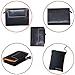 Ladies Luxury Soft Black (Multi Colored Inside) Real Nappa Leather RFID Blocking Small Hand Stitched Multi Fall Purse Multi Credit Card Wallet with Zip Up Coin Compartment