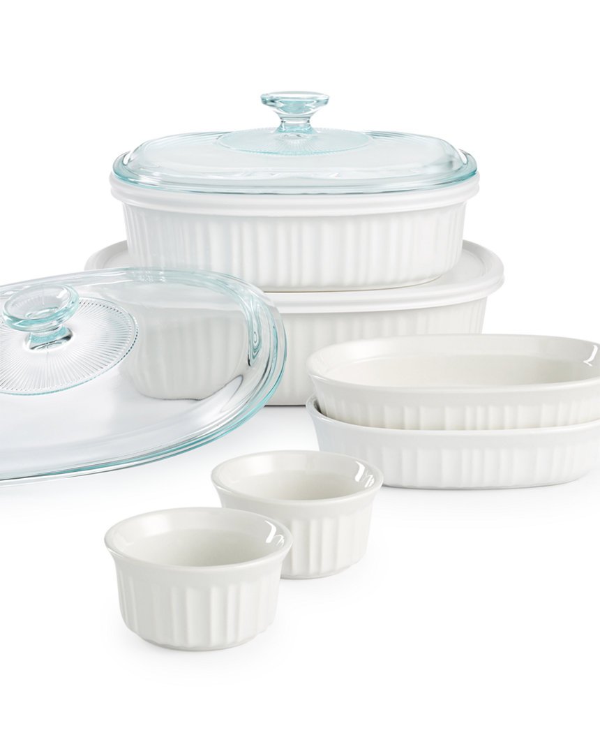 Corningware French White 10 Piece Bakeware Set 793842037043 eBay