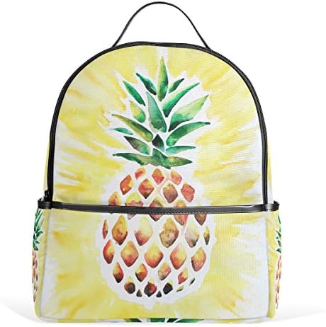 CAREVE Watercolor Pineapple School Backpacks Bookbags for Boys Girls Teens Kids