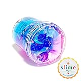 CRLIN 2019 Newest Starry Sky Slime Super Soft Toy for Over 3 Years Old Kids Safe and Non Toxic 4OZ (Pink&Blue)