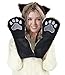 White Wolf Anime Faux Animal Hood Hoods Mittens Gloves Scarf Spirit Paws Ears