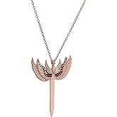 Archangel Michael Necklace Rose Gold, Sterling Silver Sword Pendant with Pink Stones, Adjustable Chain, Spiritual Protection Gift for Women