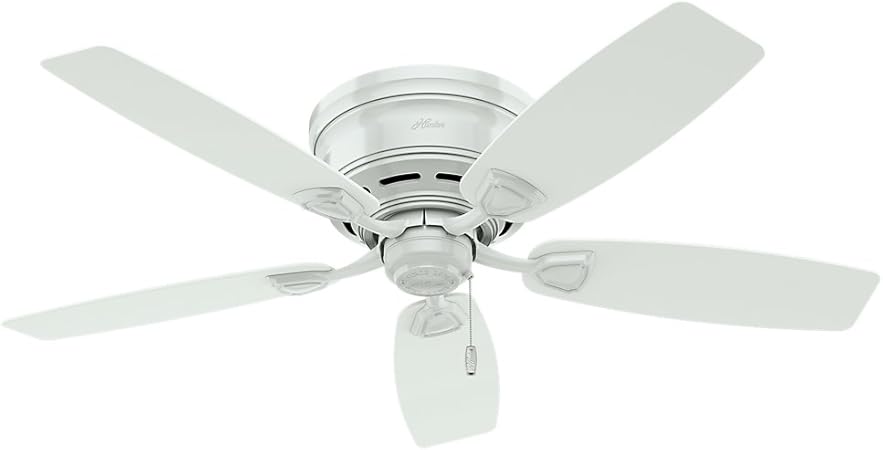 Hunter Indoor Outdoor Low Profile Ceiling Fan With Pull Chain