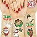 xo, Fetti Christmas Decorations Tattoos - 28 Glitter Styles | Merry Christmas Party Favors, Christmas Eve Gift, Stocking Stuffer, Xmas Tree + Lights, Santa, More